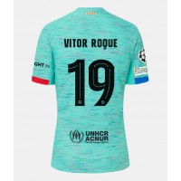 Barcelona Vitor Roque #19 Tretí futbalový dres 2023-24 Krátky Rukáv